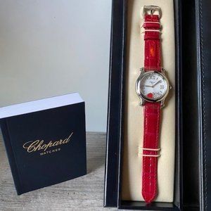 Chopard Happy Sport Round 36mm - Red with diamonds